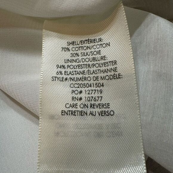 Alice + Olivia‎ Silk-Blend Voile Babydoll Dress Long Sleeve  Small - Picture 12 of 14